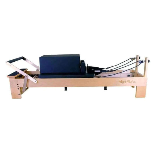 Align Pilates M8-Pro Maple Wood Reformer Machine With Pro Sitting Box PAP-REFORMERM8B