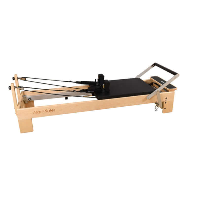 Align Pilates M8-Pro Maple Wood Reformer Machine With Pro Sitting Box PAP-REFORMERM8B