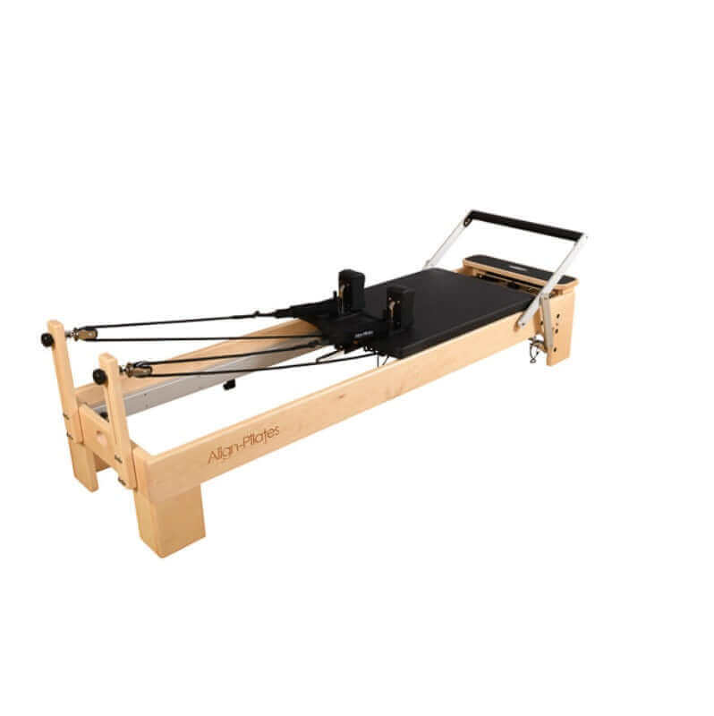 Align Pilates M8-Pro Maple Wood Reformer Machine With Pro Sitting Box PAP-REFORMERM8B