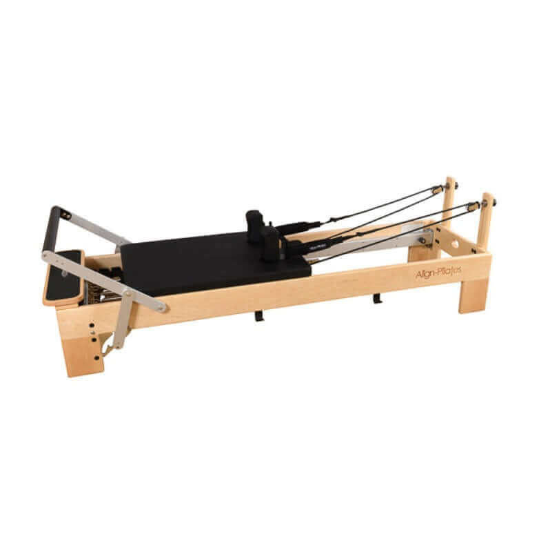 Align Pilates M8-Pro Maple Wood Reformer Machine With Pro Sitting Box PAP-REFORMERM8B