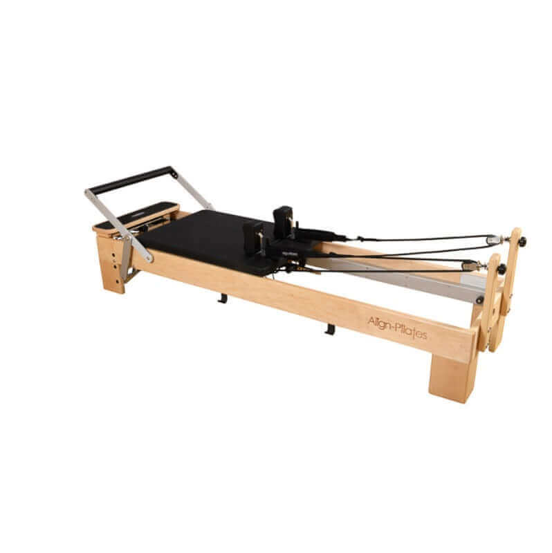 Align Pilates M8-Pro Maple Wood Reformer Machine With Pro Sitting Box PAP-REFORMERM8B