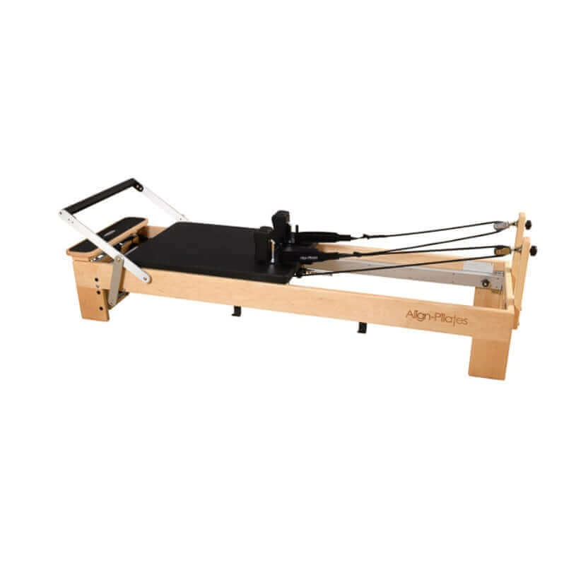 Align Pilates M8-Pro Maple Wood Reformer Machine With Pro Sitting Box PAP-REFORMERM8B