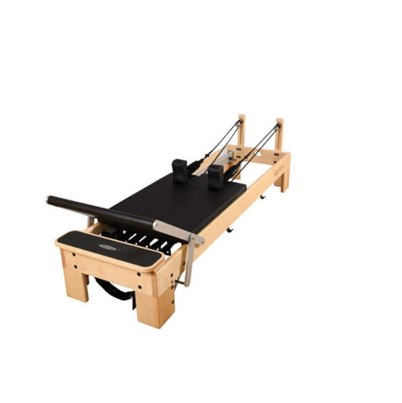 Align Pilates M8-Pro Maple Wood Reformer Machine With Pro Sitting Box PAP-REFORMERM8B