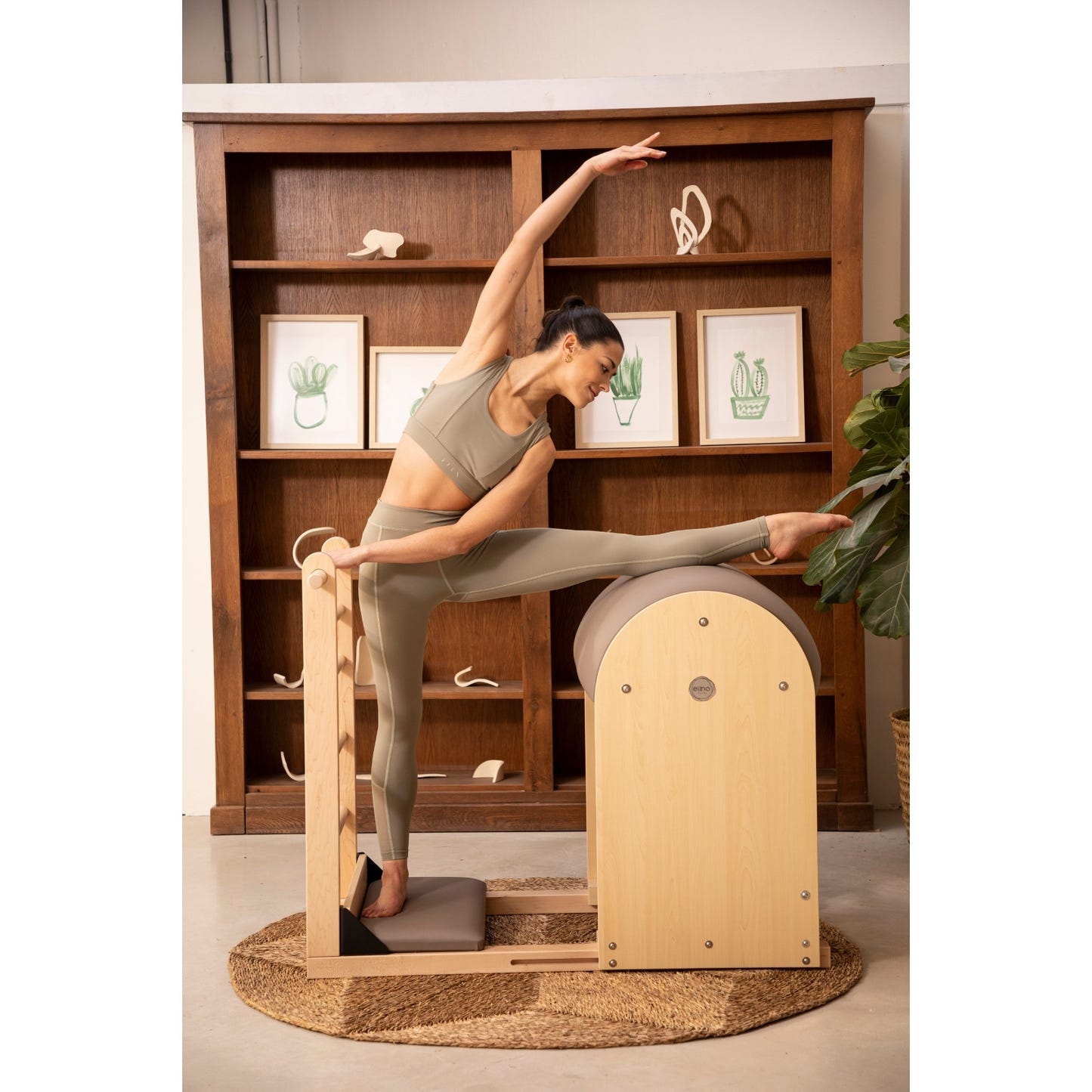 Elina Pilates Elite Ladder Barrel with Wooden Base