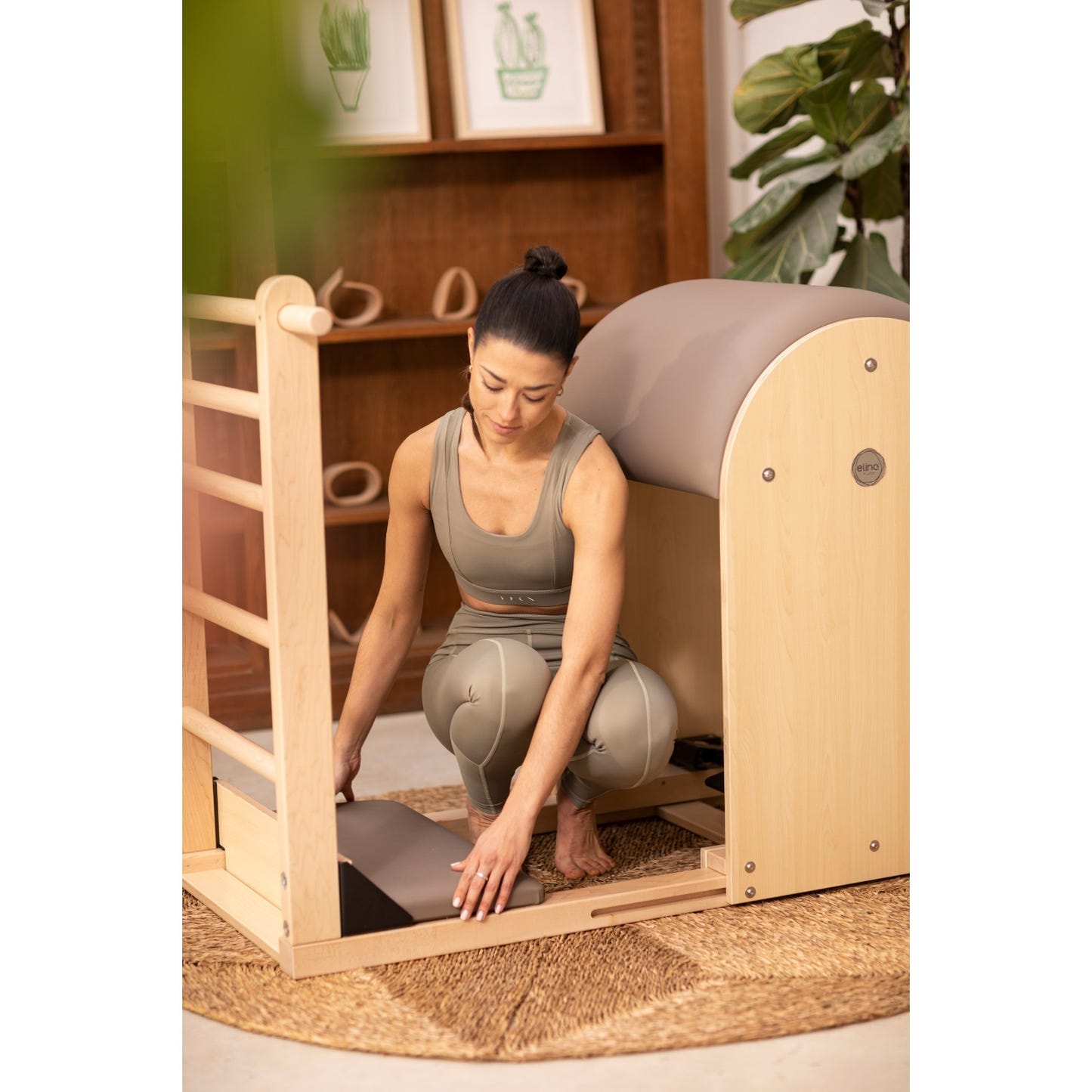 Elina Pilates Elite Ladder Barrel with Wooden Base