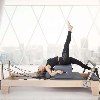 Elina Pilates Elite Wood Reformer Machine with Tower - High-End Stackable Reformer 300006