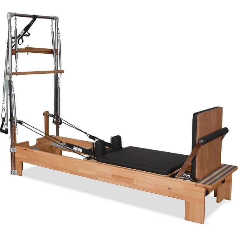 Private Pilates Premium Wood Reformer With Tower SKU-PP-WRT