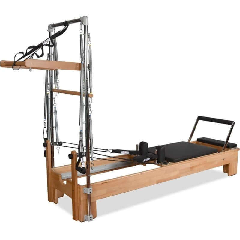 Private Pilates Premium Wood Reformer With Tower SKU-PP-WRT