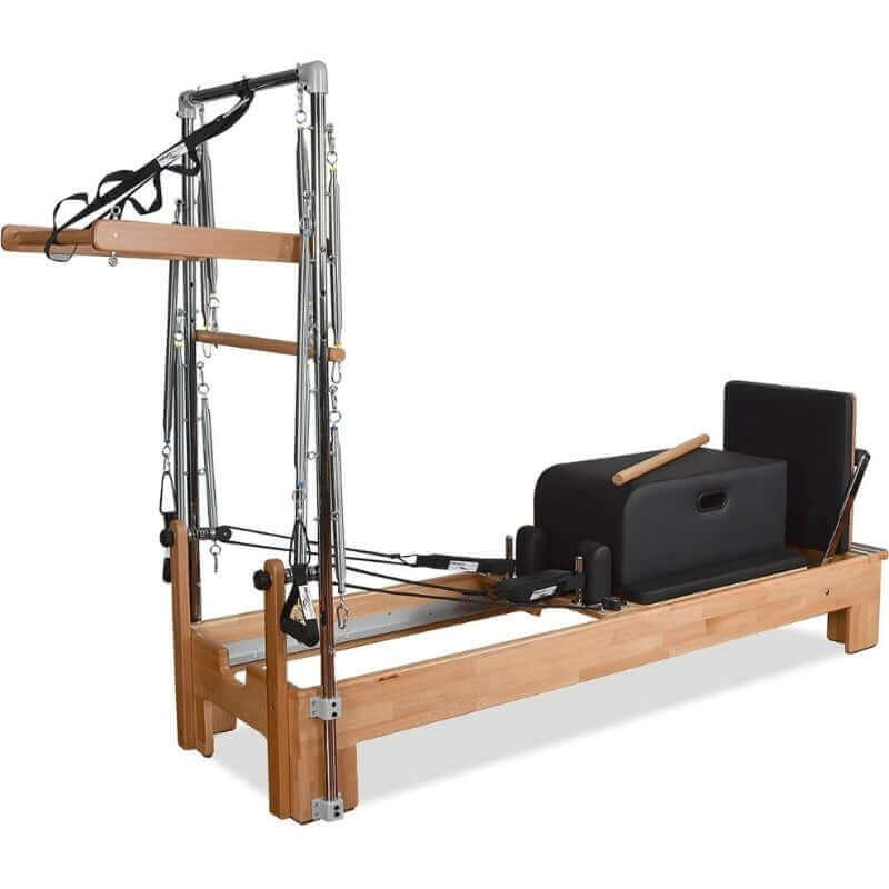 Private Pilates Premium Wood Reformer With Tower SKU-PP-WRT